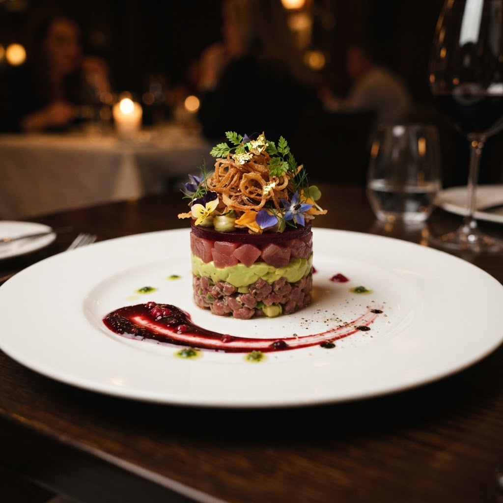 An elegant plated gourmet dish